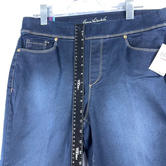 Gloria Vanderbilt Avery Skinny Jeans Womens Size 14 Short Slim Leg Pull On Blue - Picture 11 of 15